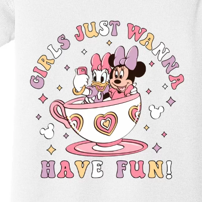 Minnie Daisy Summer Just Wanna Have Fun Besties Minnie Daisy Summer Trip Baby Bodysuit