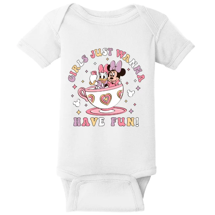 Minnie Daisy Summer Just Wanna Have Fun Besties Minnie Daisy Summer Trip Baby Bodysuit