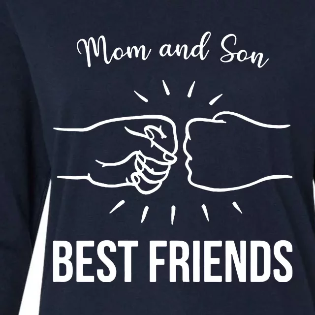 Mum Dad Son Mothers Day Fathers Day Womens Cotton Relaxed Long Sleeve T-Shirt