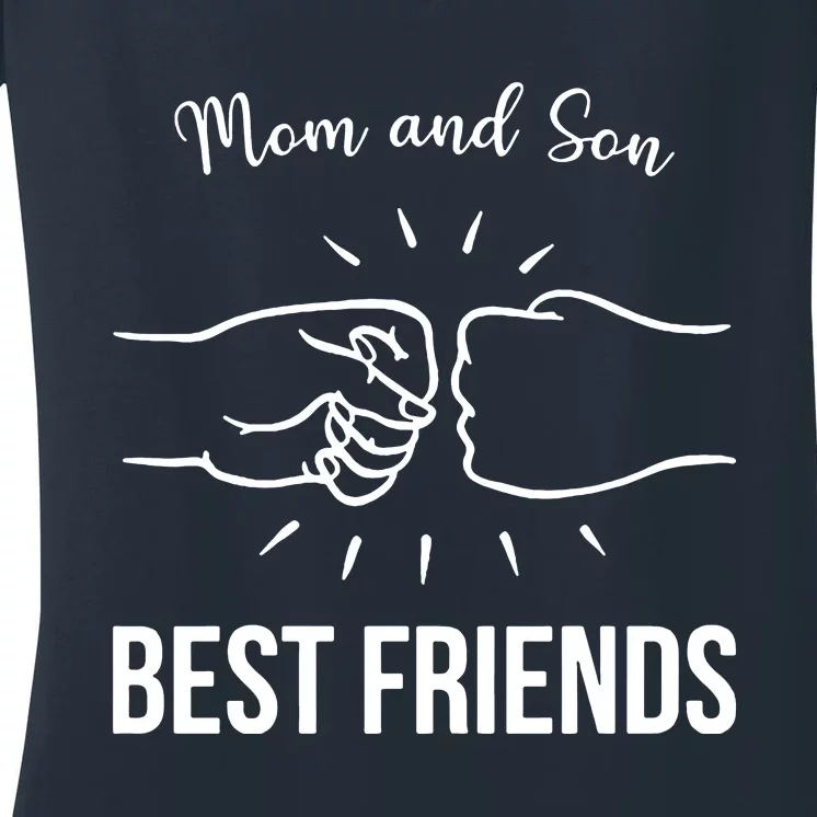 Mum Dad Son Mothers Day Fathers Day Women's V-Neck T-Shirt