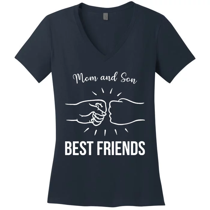 Mum Dad Son Mothers Day Fathers Day Women's V-Neck T-Shirt