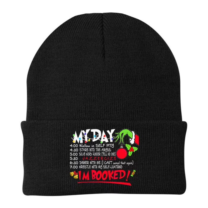 My Day Schedule Im Booked Merry Christmas Knit Cap Winter Beanie