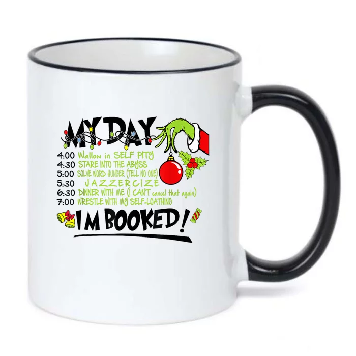 My Day Schedule I’M Booked Christmas Merry Christmas Black Color Changing Mug