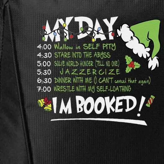 My Day Schedule I’M Booked Christmas Merry Christmas City Backpack