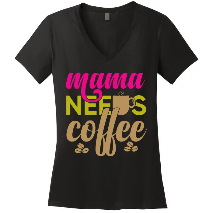 Mother's Day T Design Vector Women's V-Neck T-Shirt