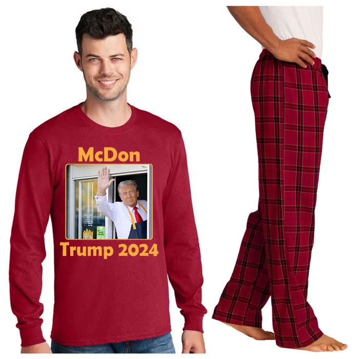 Mcdon Donald Trump 2024 Election Long Sleeve Pajama Set