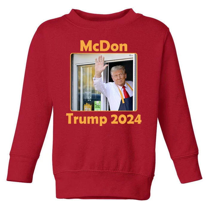 Mcdon Donald Trump 2024 Election Toddler Sweatshirt