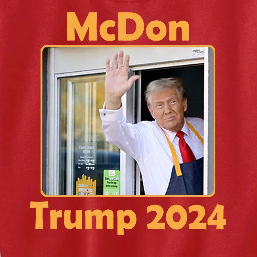 Mcdon Donald Trump 2024 Election Kids Sweatshirt