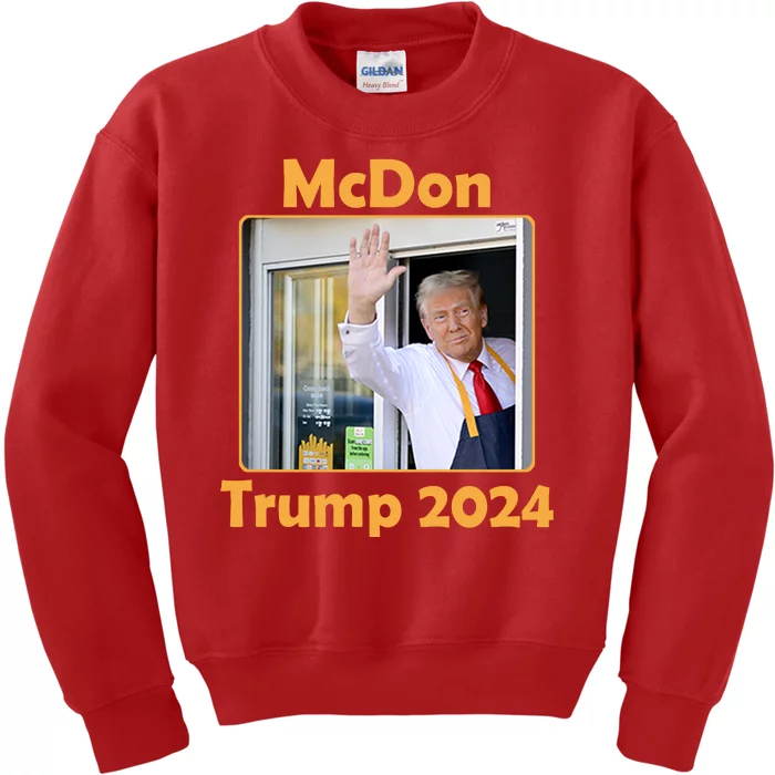 Mcdon Donald Trump 2024 Election Kids Sweatshirt