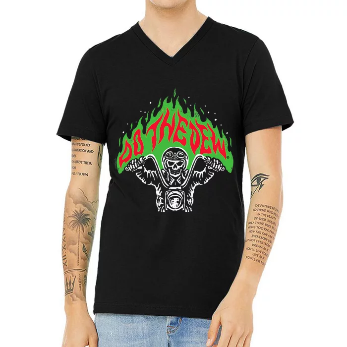 Mtn Dew Throttle Up Out Of Hell V-Neck T-Shirt