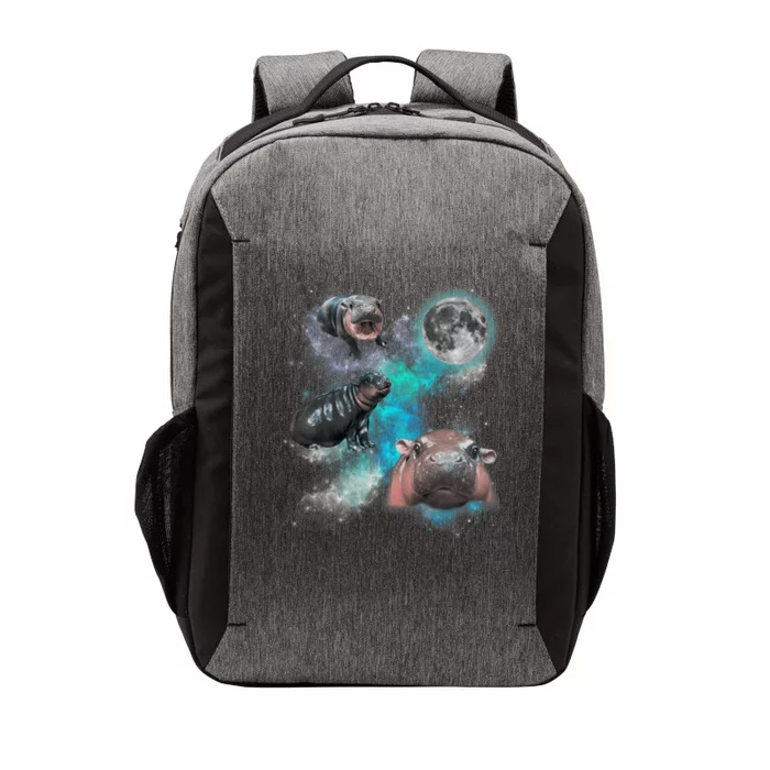 Moo Deng Three Moo Deng Moon Funny Hippo Vector Backpack