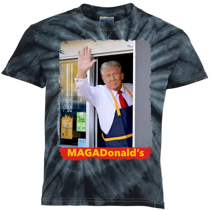 Maga Donalds Trump 2024 Mcdon Election Kids Tie-Dye T-Shirt