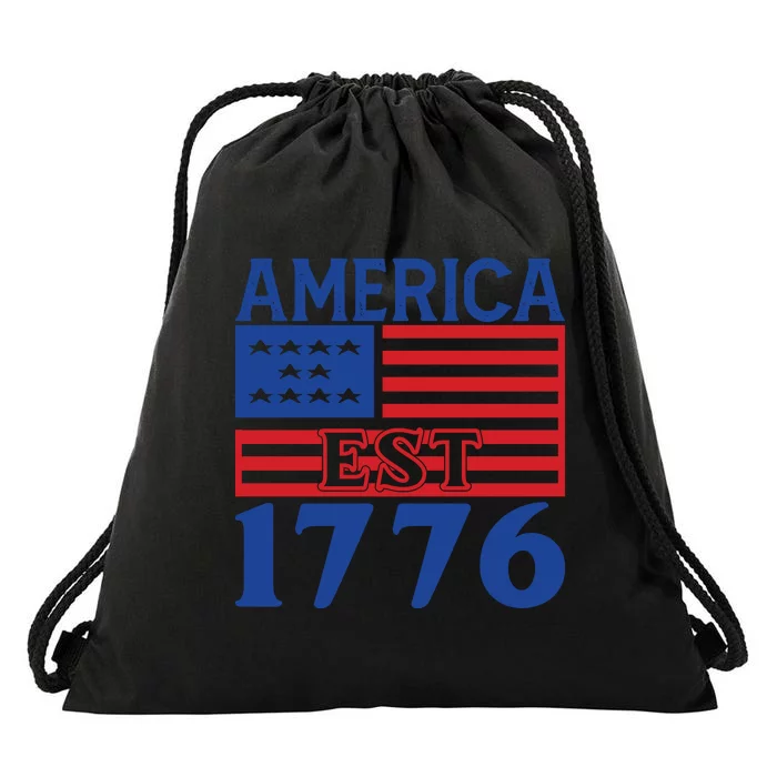 Memorial Day T  America Est Drawstring Bag