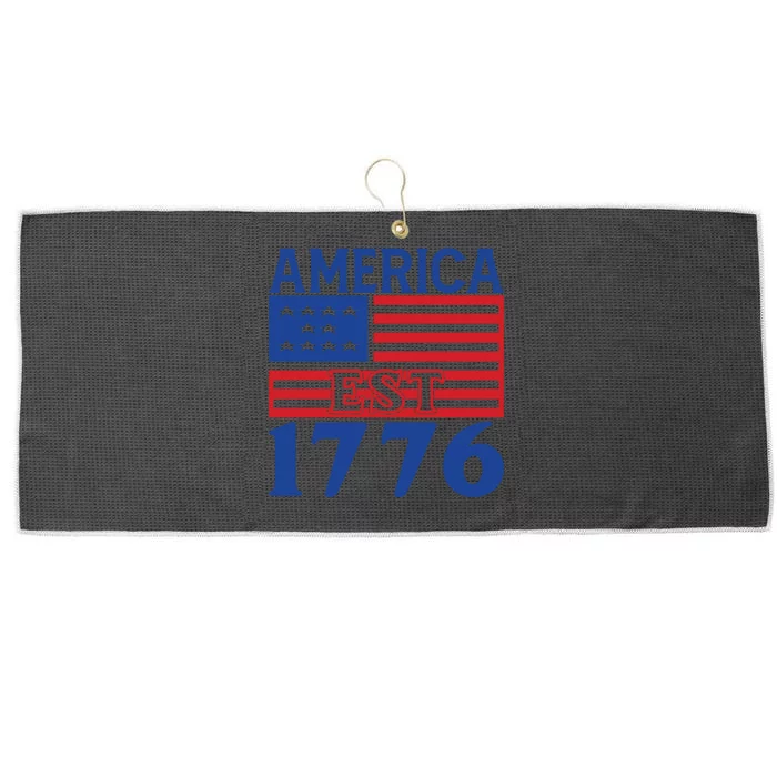 Memorial Day T  America Est Large Microfiber Waffle Golf Towel