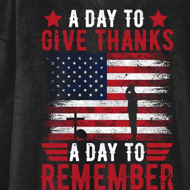 Memorial Day Tribute – A Day To Remember And Give Thanks Hooded Wearable Blanket