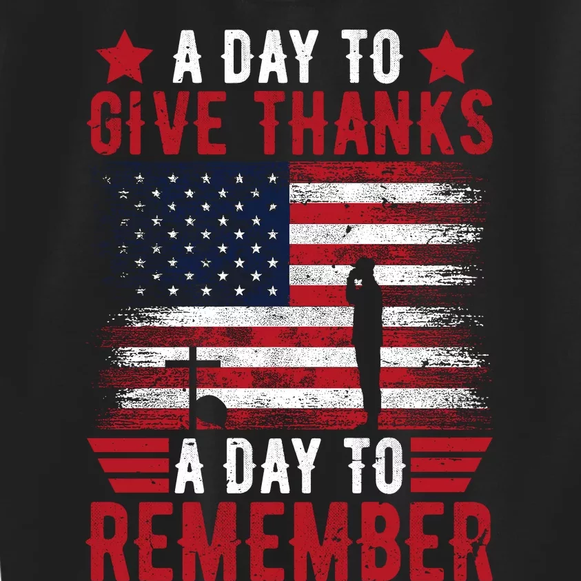 Memorial Day Tribute – A Day To Remember And Give Thanks Kids Sweatshirt