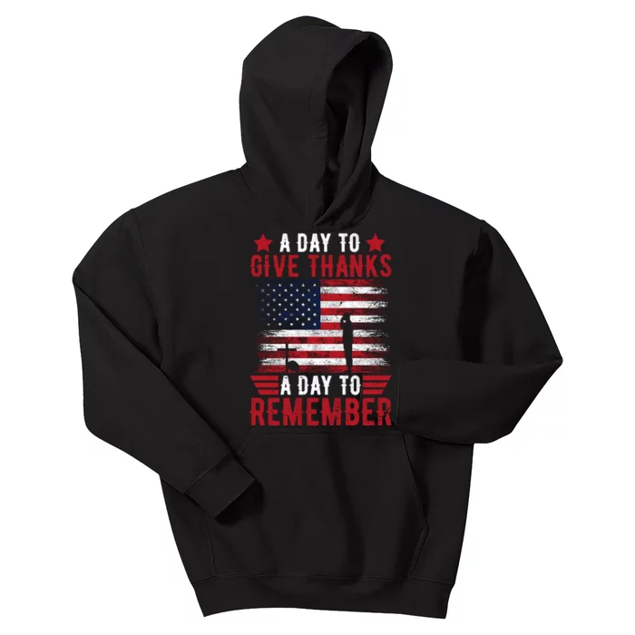 Memorial Day Tribute – A Day To Remember And Give Thanks Kids Hoodie