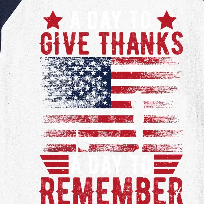 Memorial Day Tribute – A Day To Remember And Give Thanks Baseball Sleeve Shirt