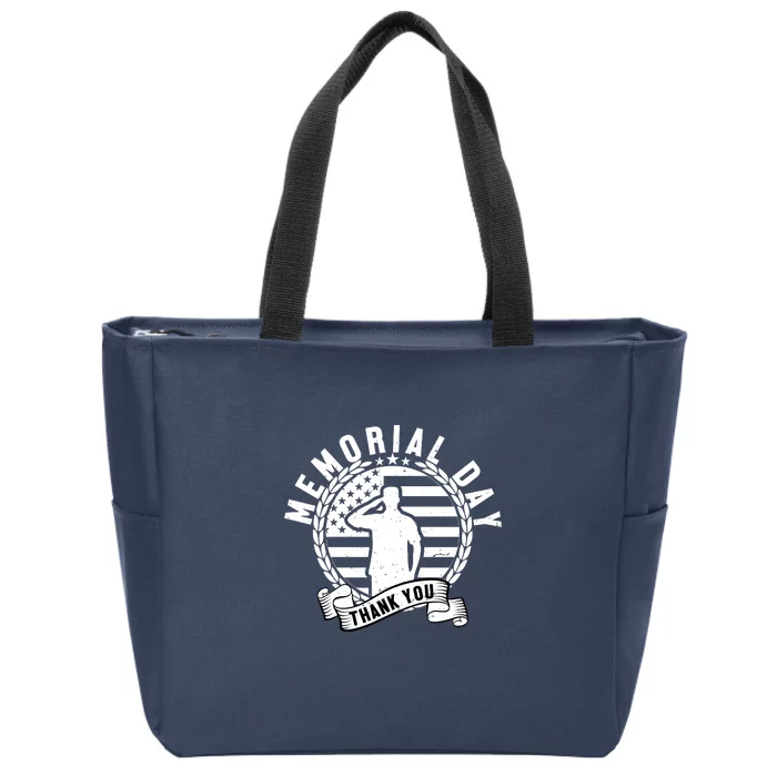 Memorial Day Thank You Gift Zip Tote Bag