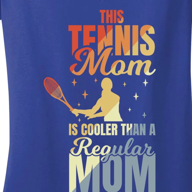 Mother's Day Tennis Mom Gift Women's V-Neck T-Shirt