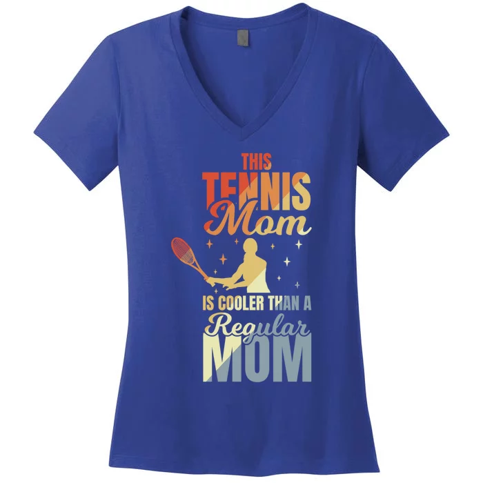 Mother's Day Tennis Mom Gift Women's V-Neck T-Shirt