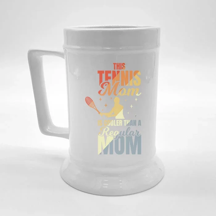 Mother's Day Tennis Mom Gift Front & Back Beer Stein