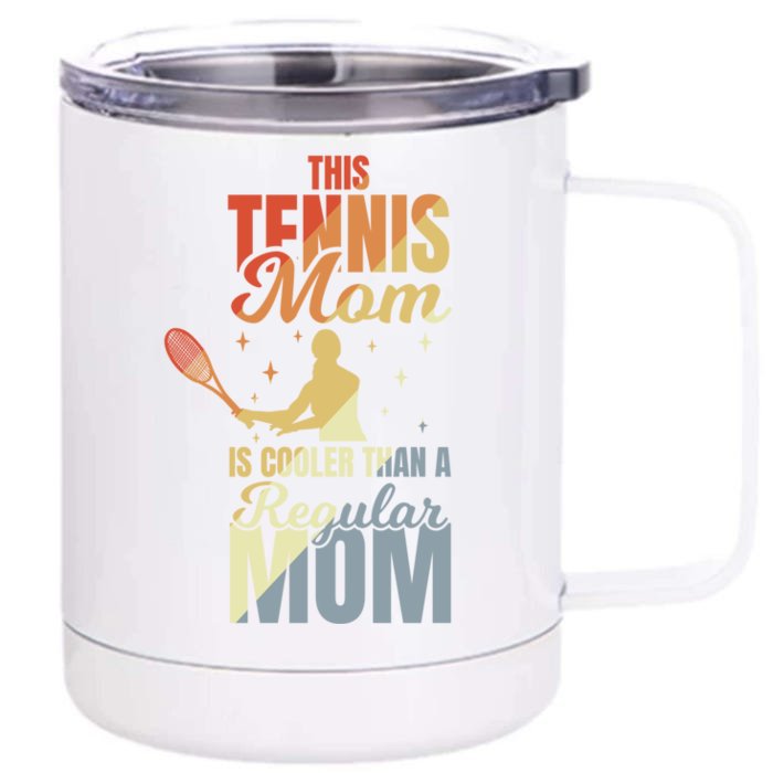 Mother's Day Tennis Mom Gift Front & Back 12oz Stainless Steel Tumbler Cup