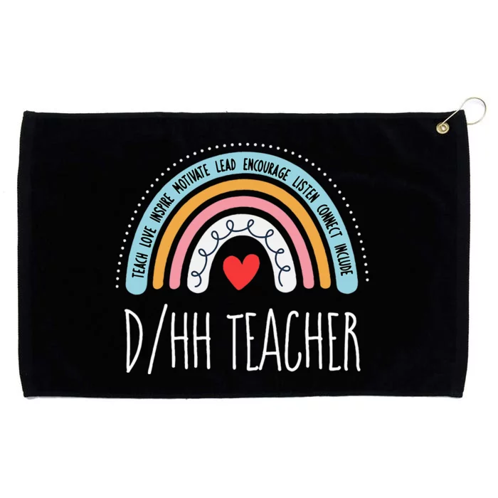 Matching Dhh Teacher Deaf Hard Of Hearing Asl Sped School Grommeted Golf Towel