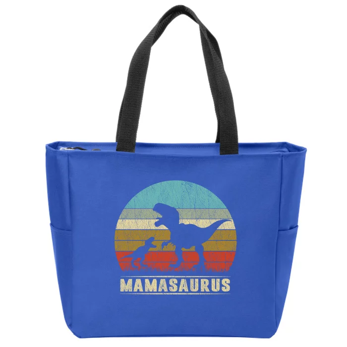 Mama Dinosaur T Rex Mamasaurus Matching Family Christmas Great Gift Zip Tote Bag