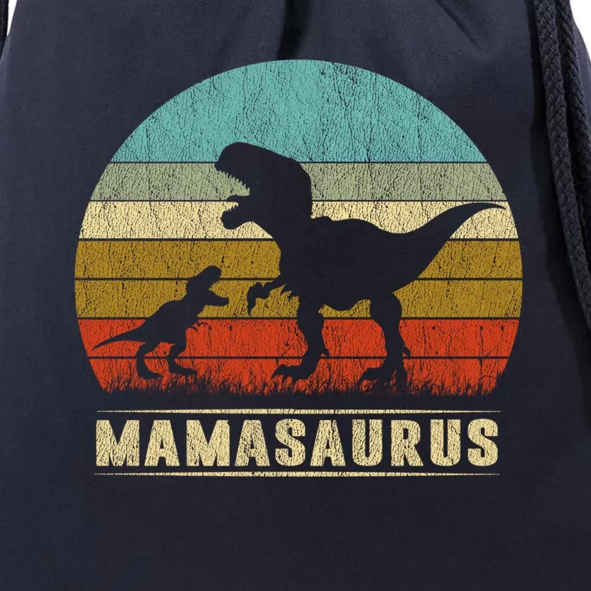 Mama Dinosaur T Rex Mamasaurus Matching Family Christmas Great Gift Drawstring Bag