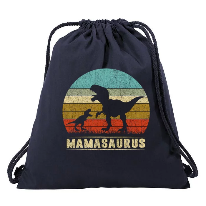 Mama Dinosaur T Rex Mamasaurus Matching Family Christmas Great Gift Drawstring Bag