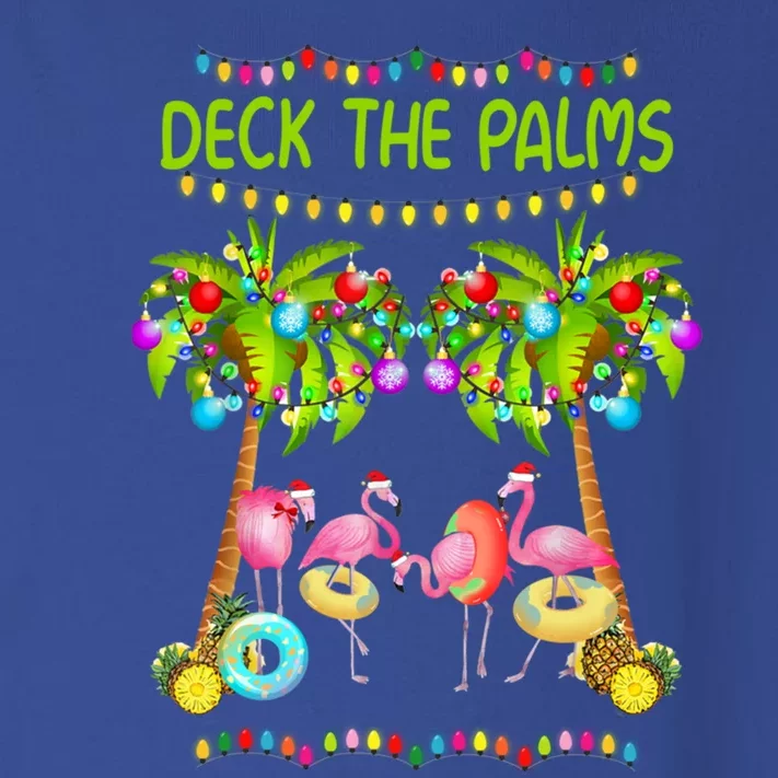 M3ed Deck The Palms Merry Xmas Christmas Flamingo Pajama Gift Toddler Long Sleeve Shirt