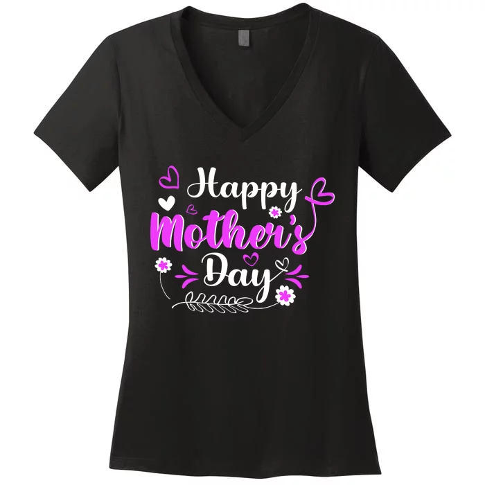 Mother's Day T For Best Mom Women's V-Neck T-Shirt