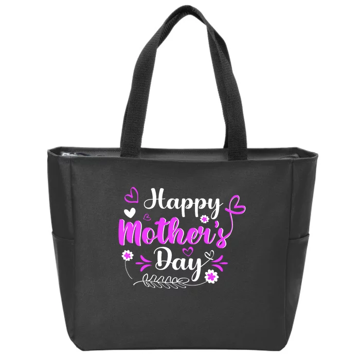 Mother's Day T For Best Mom Zip Tote Bag