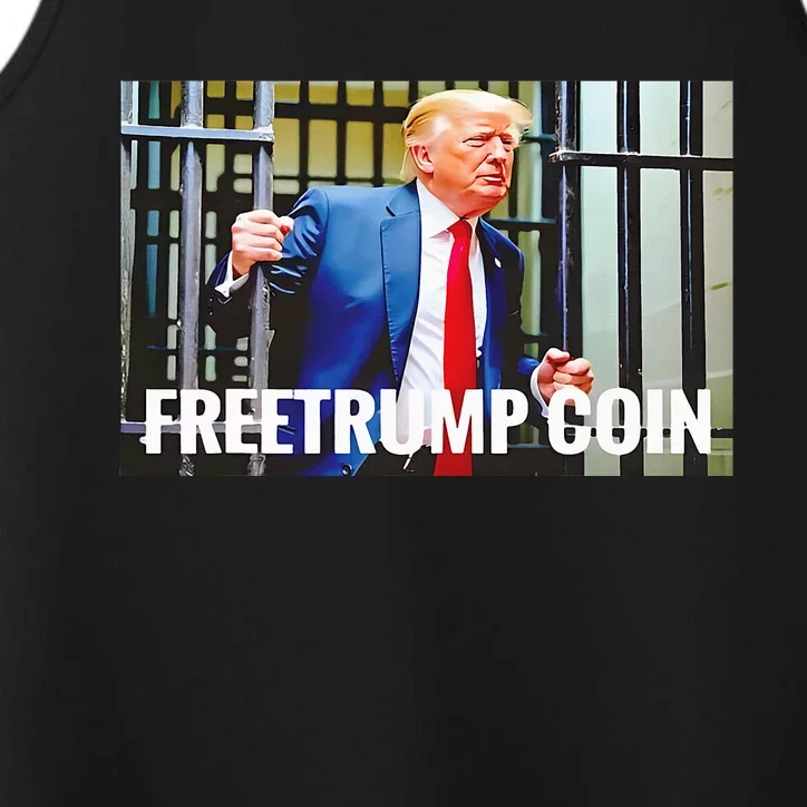 Maga Donald Trump Free Coin Performance Tank