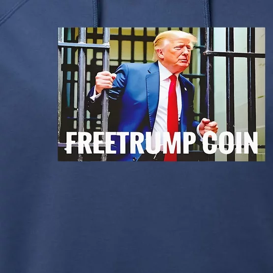 Maga Donald Trump Free Coin Performance Fleece Hoodie