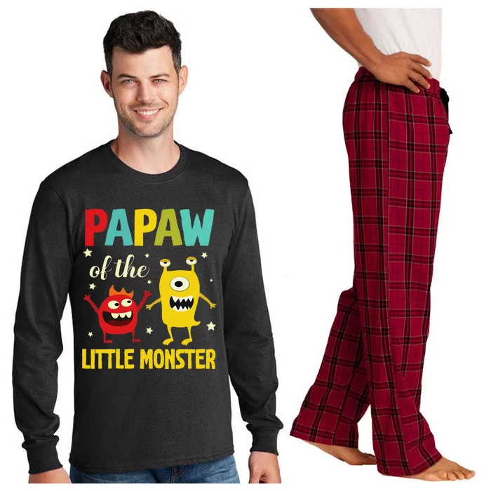 Monsters Dancing Together Happy Papaw Of The Little Monster Long Sleeve Pajama Set