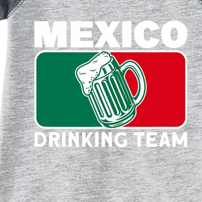 Mexico Drinking Team Funny Drinking Beer Lover Beer Pong Infant Baby Jersey Bodysuit