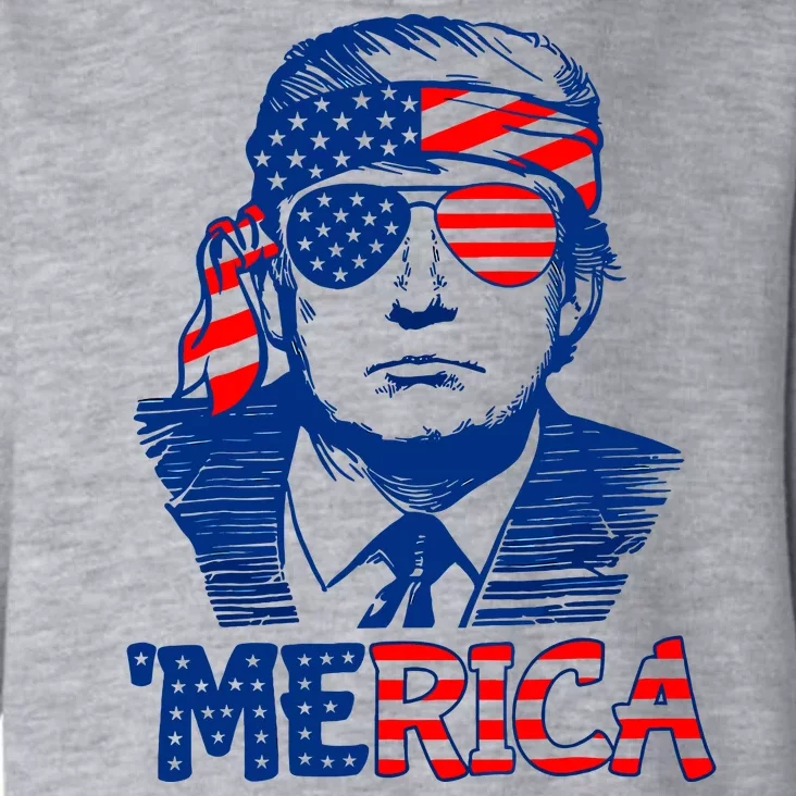 Merica Donald Trump 4th Of July Patristic American Flag Toddler Hoodie