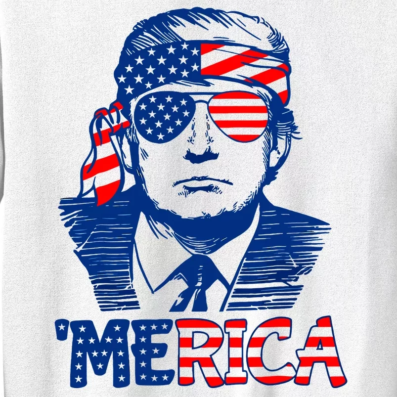 Merica Donald Trump 4th Of July Patristic American Flag Sweatshirt