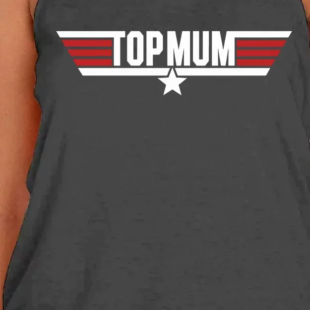 Mothers Day Top Mum Women's Knotted Racerback Tank