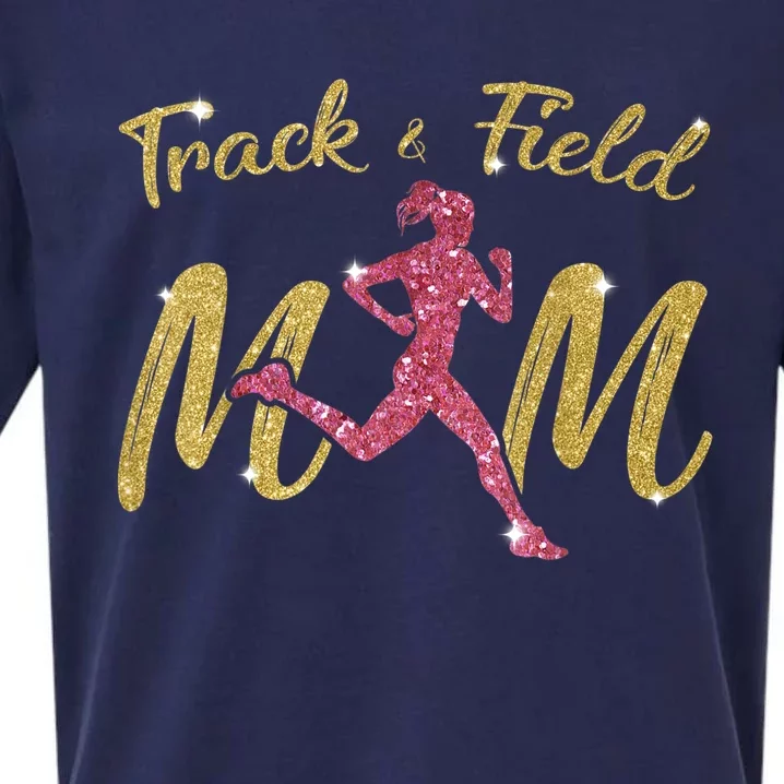 Mother's Day Track & Field Mom Marathon Running Wo Sueded Cloud Jersey T-Shirt