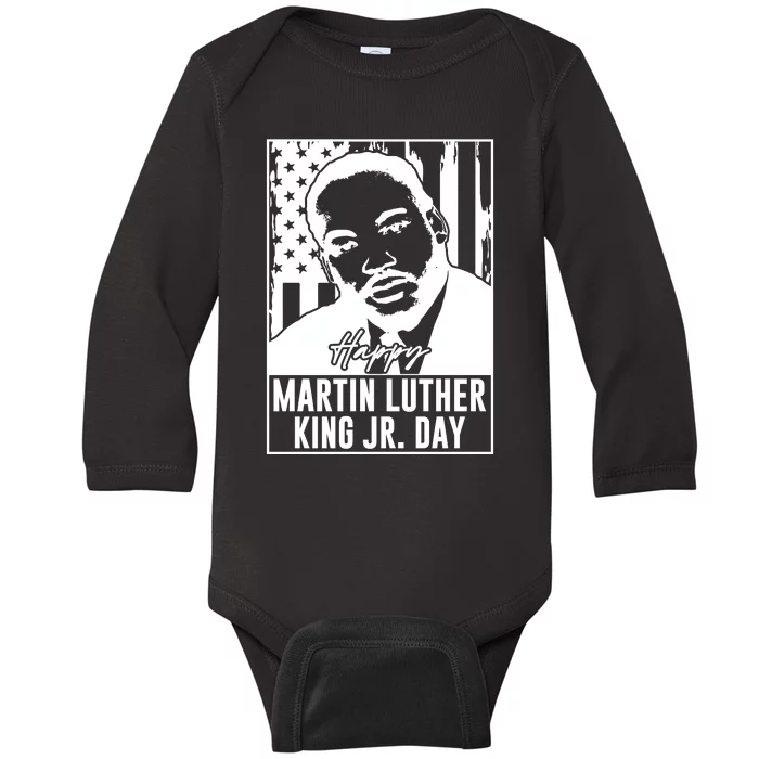 Mlk Day Tribute Art Baby Long Sleeve Bodysuit