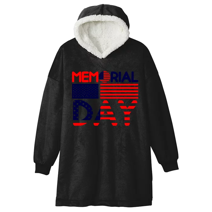 Memorial Day T Hooded Wearable Blanket