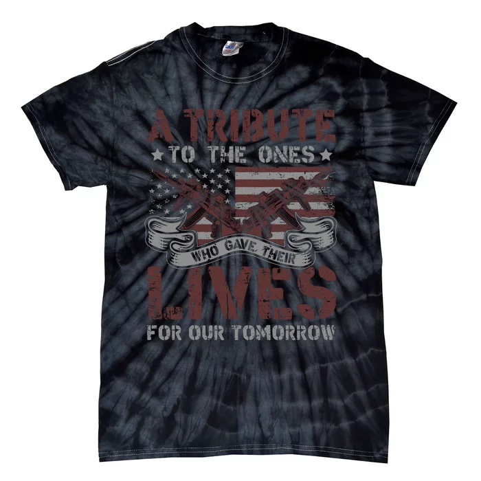 Memorial Day Tribute Graphic Tie-Dye T-Shirt