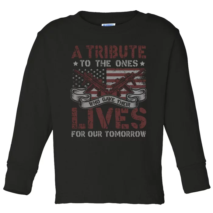 Memorial Day Tribute Graphic Toddler Long Sleeve Shirt