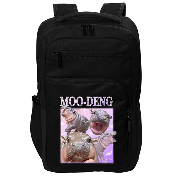 Moo Deng The Famous Baby Pigmy Hippo Moodeng Impact Tech Backpack