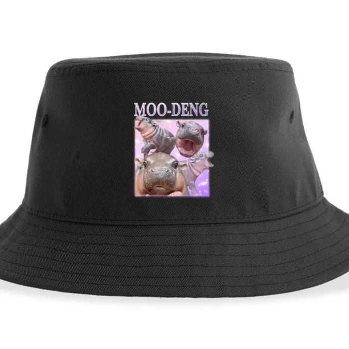 Moo Deng The Famous Baby Pigmy Hippo Moodeng Sustainable Bucket Hat