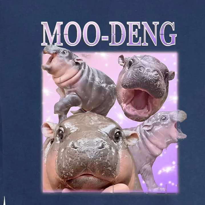 Moo Deng The Famous Baby Pigmy Hippo Moodeng Garment-Dyed Sweatshirt