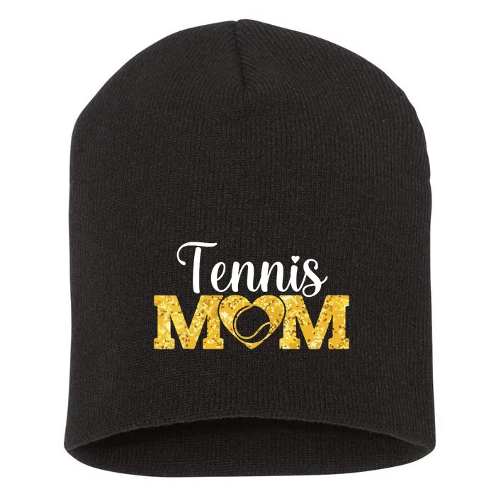 Mothers Day Tennis Mom Funny Sport Tennis Lover Short Acrylic Beanie